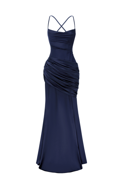 Connie Maxi Elbise - Lacivert