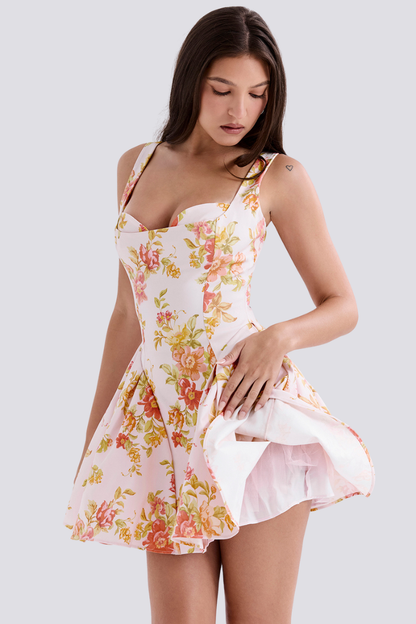 Cynthia Desenli Mini Elbise