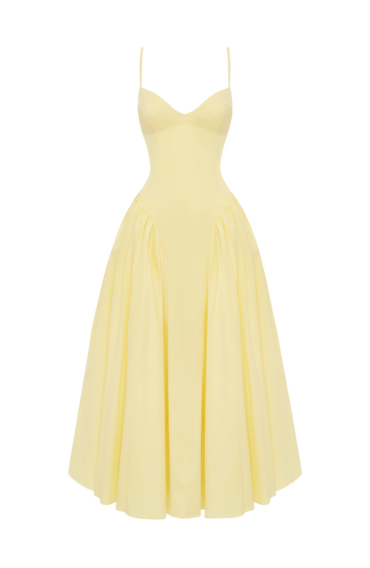 Emerson Midi Elbise – Limon Sarısı