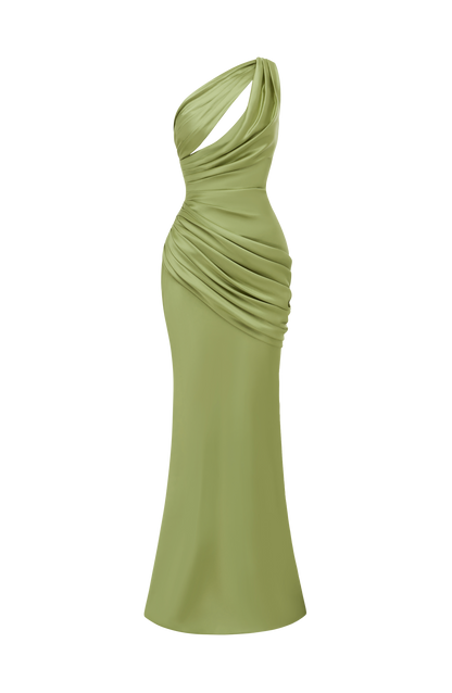 Emina Maxi Elbise – Zeytin Yeşili