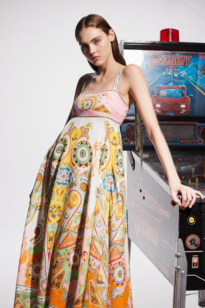 Estelle Spagetti Paisley Patchwork Maxi Elbise