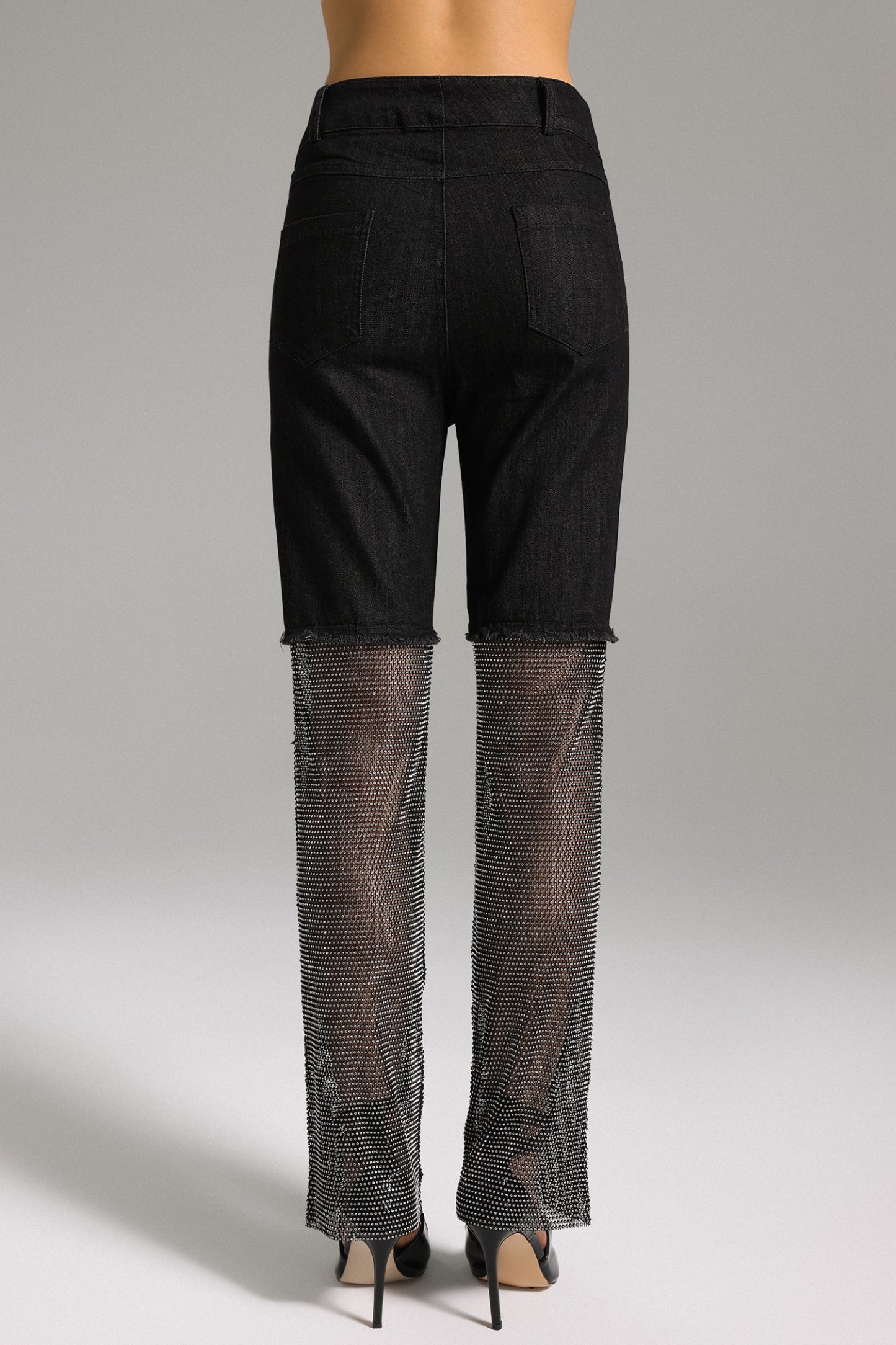 Gunnhild Taş Detaylı Siyah Patchwork Jean