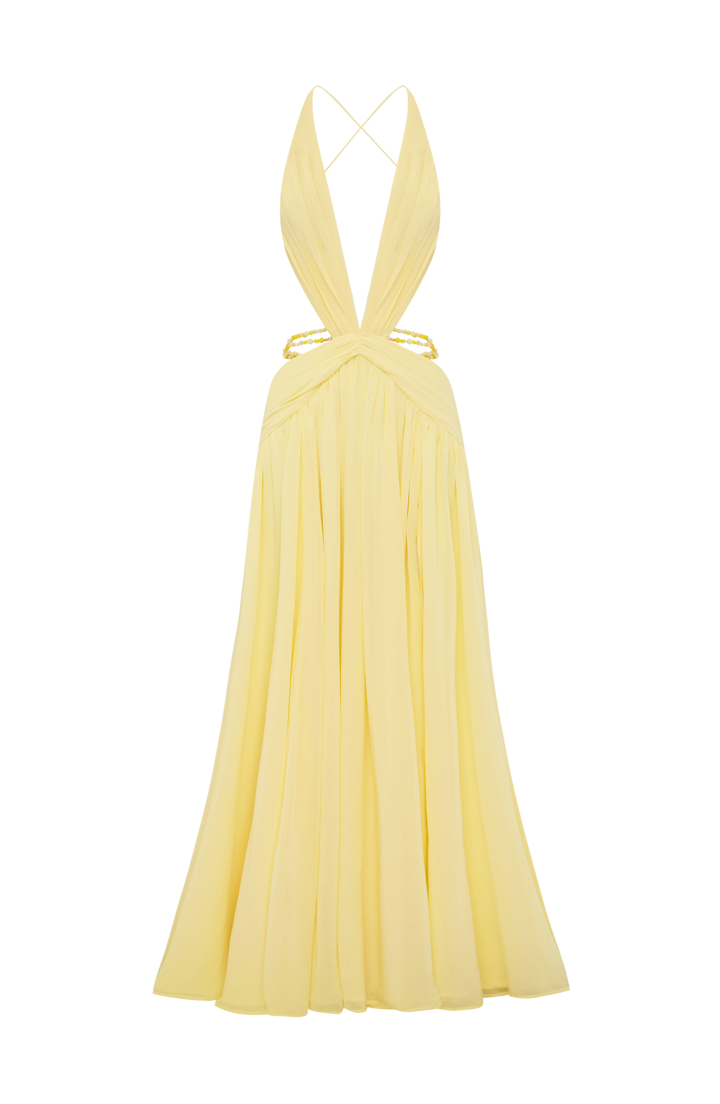 Indianna Maxi Elbise – Limon Sarısı