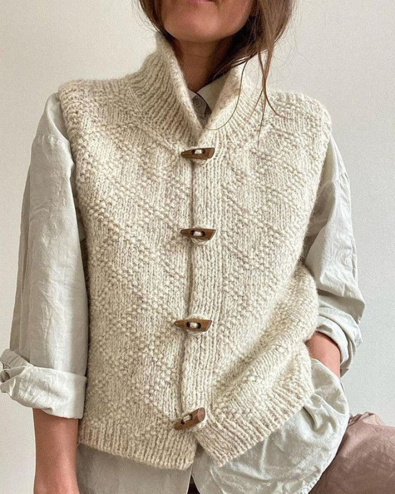 Classic Sleeveless Cardigan