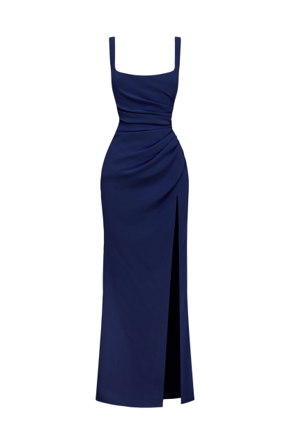 Elara Maxi Elbise – Lacivert