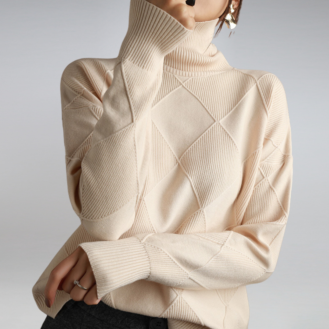 Luxe Ribbed Turtleneck Kazak