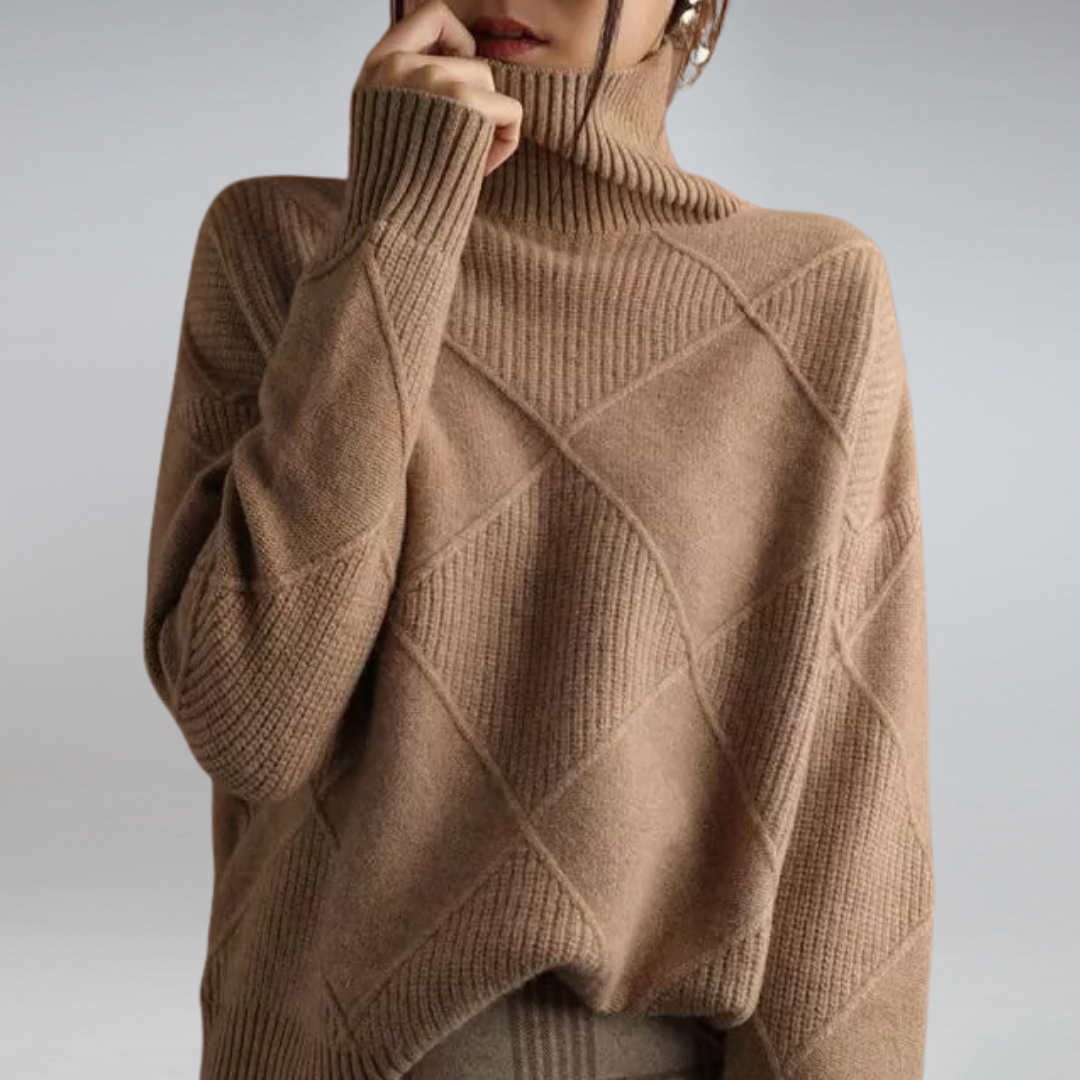 Luxe Ribbed Turtleneck Kazak