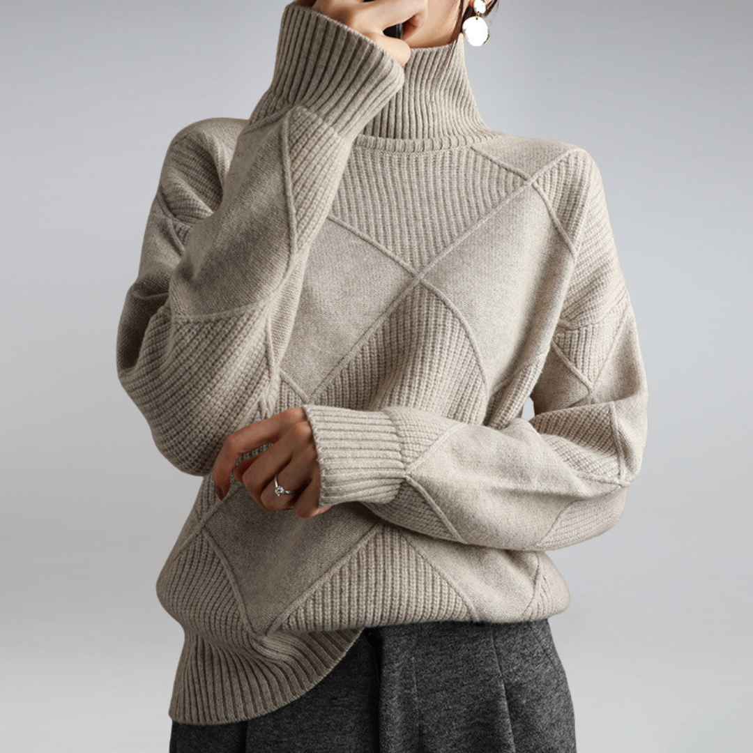 Luxe Ribbed Turtleneck Kazak