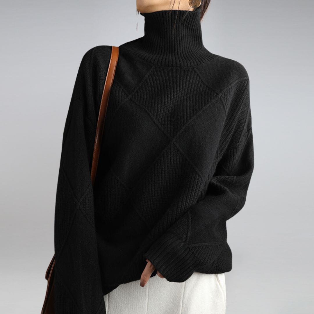 Luxe Ribbed Turtleneck Kazak