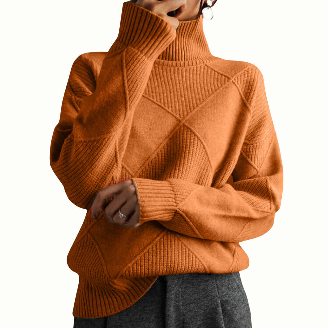 Luxe Ribbed Turtleneck Kazak