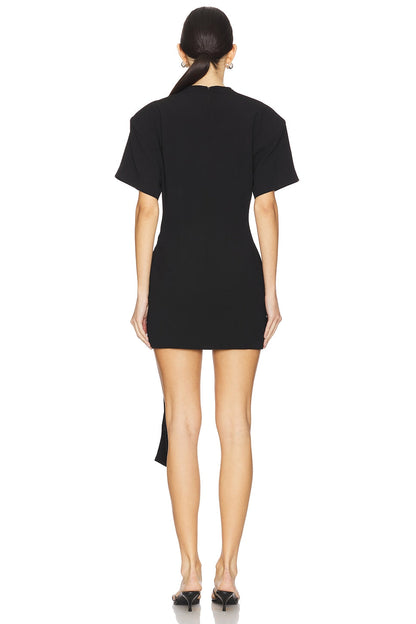 Seraphina Metal Aksesuarlı Drapeli Mini Elbise