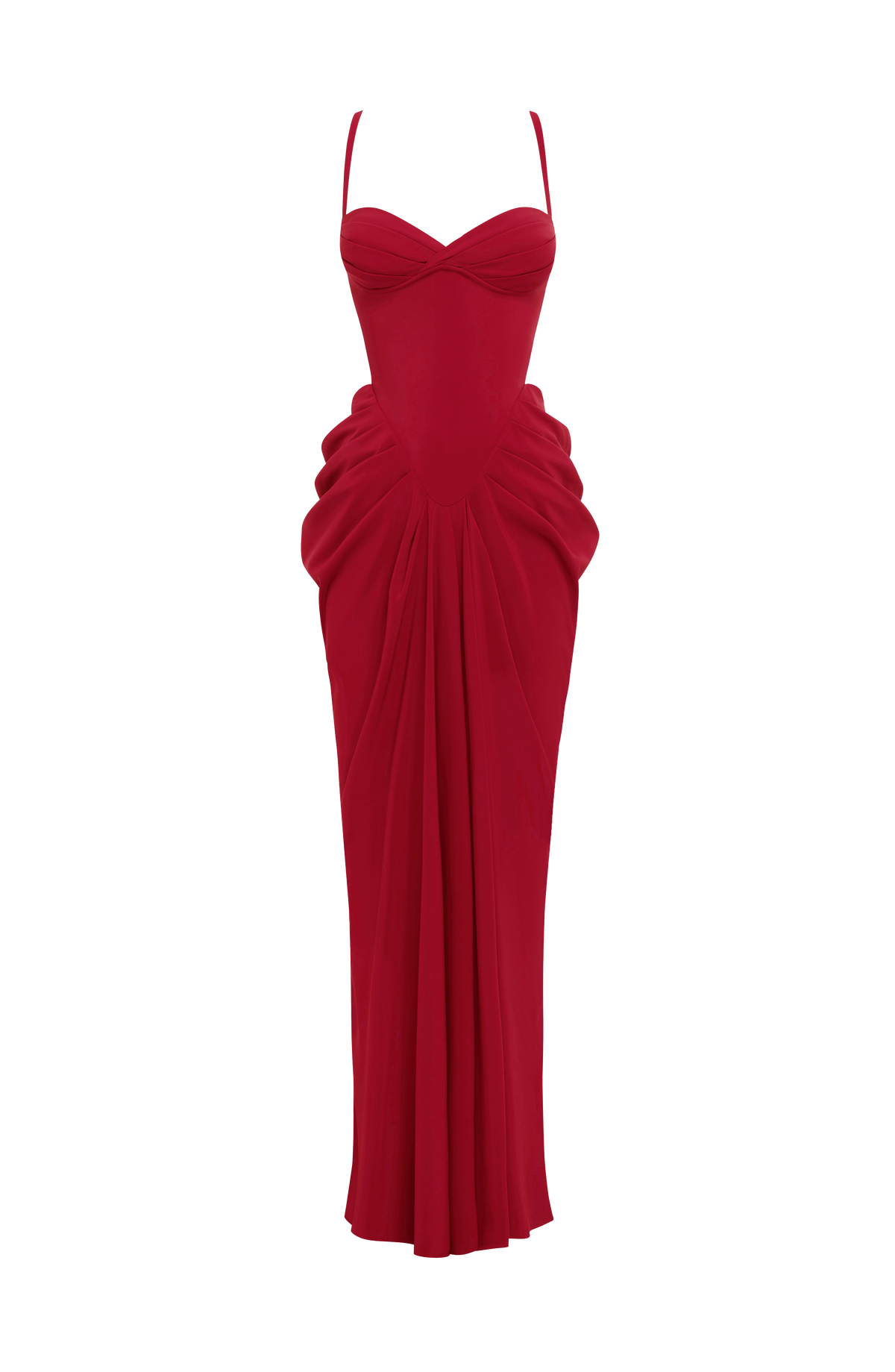 Lucille Maxi Elbise – Koyu Kırmızı