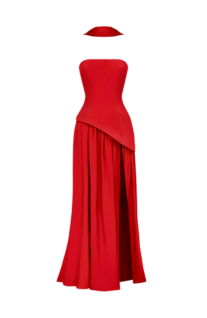 Maliyah Maxi Elbise – Kırmızı