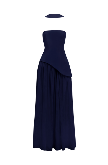 Maliyah Maxi Elbise – Lacivert