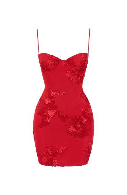 Nefertiti Mini Elbise – Kırmızı