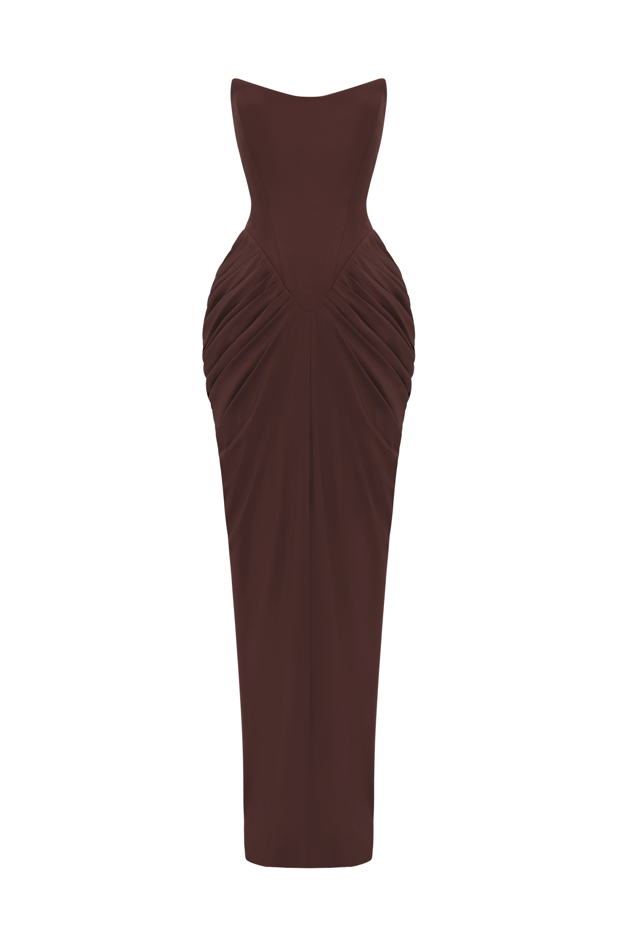 Noura Maxi Elbise – Mürdüm Kahve