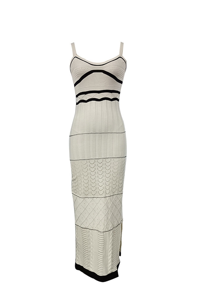 Esther Knit Yırtmaçlı Maxi Elbise