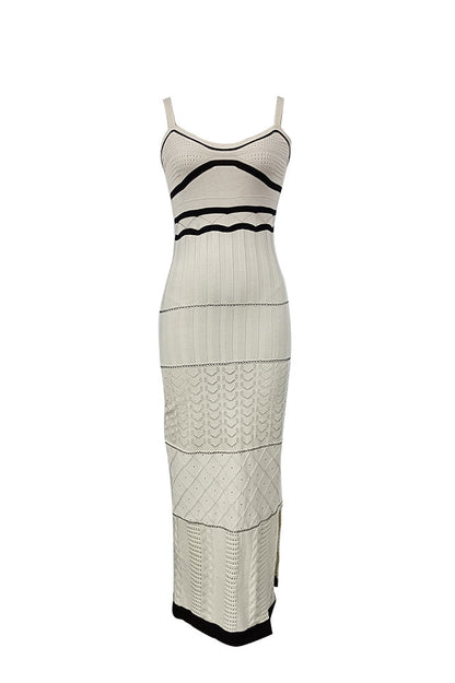 Esther Knit Yırtmaçlı Maxi Elbise