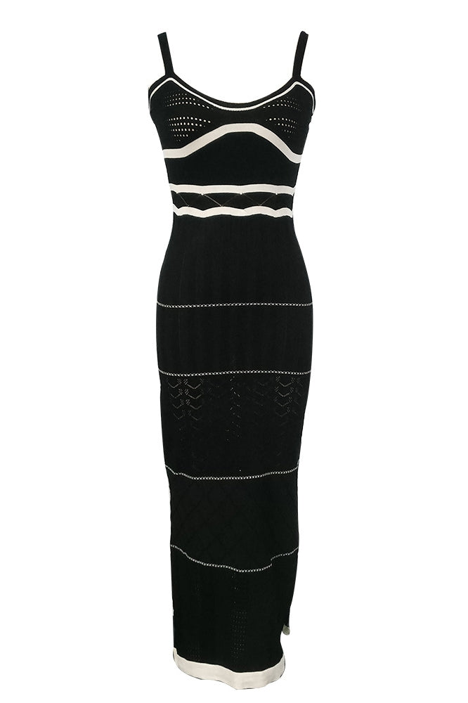 Esther Knit Yırtmaçlı Maxi Elbise