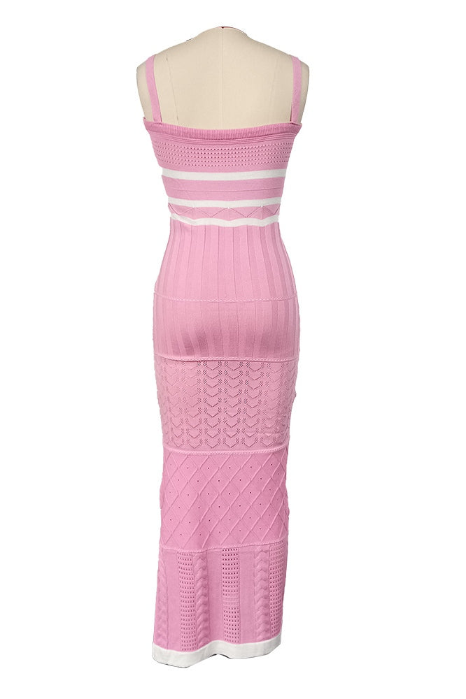 Esther Knit Yırtmaçlı Maxi Elbise