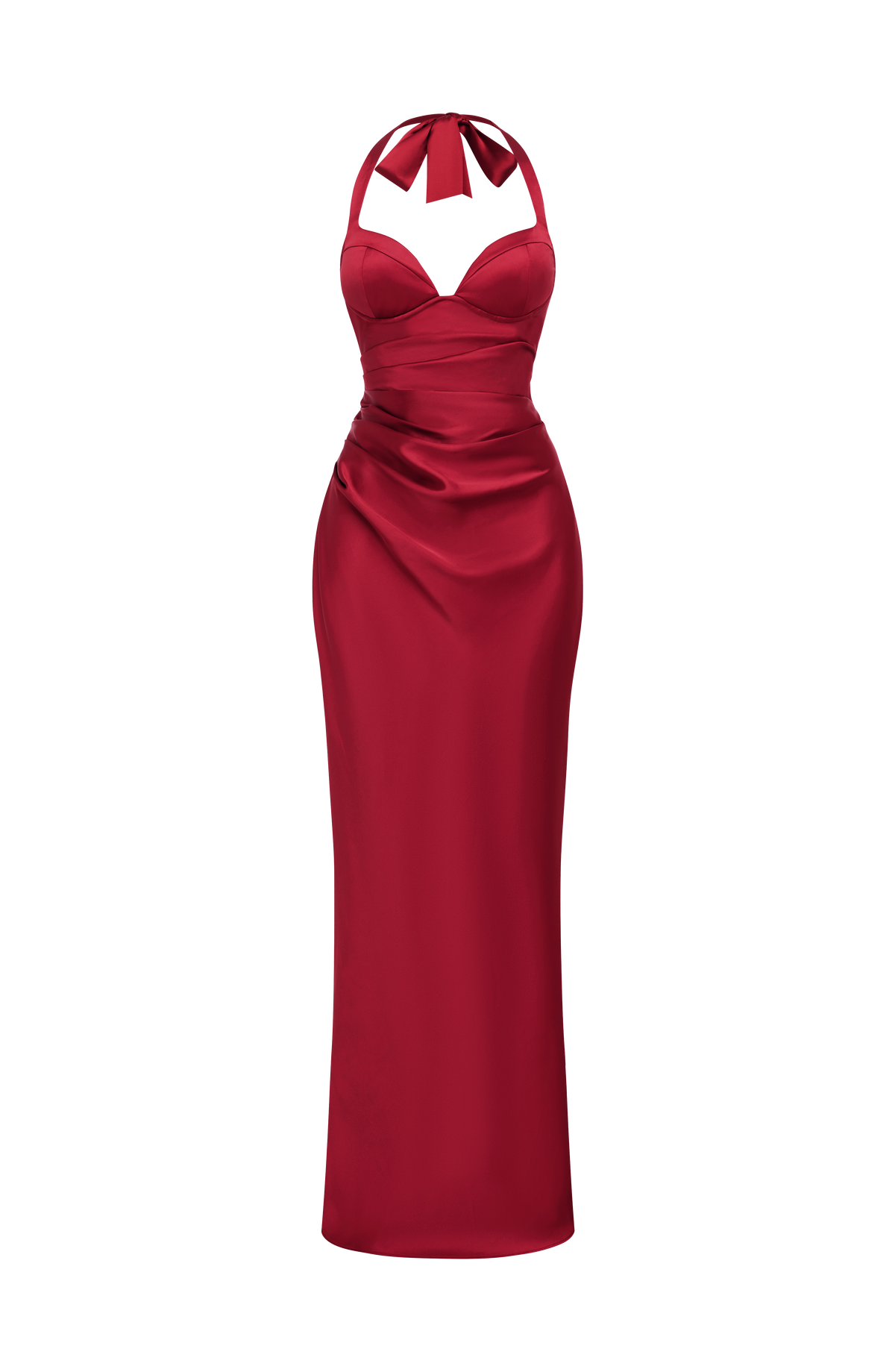 Ophelia Maxi Elbise – Koyu Kırmızı