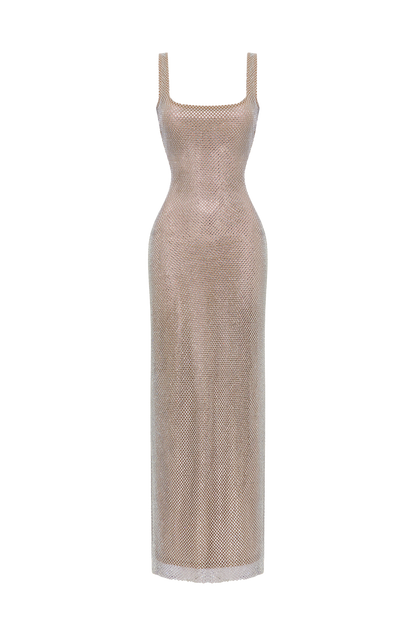 Petra Maxi Elbise – Gümüş