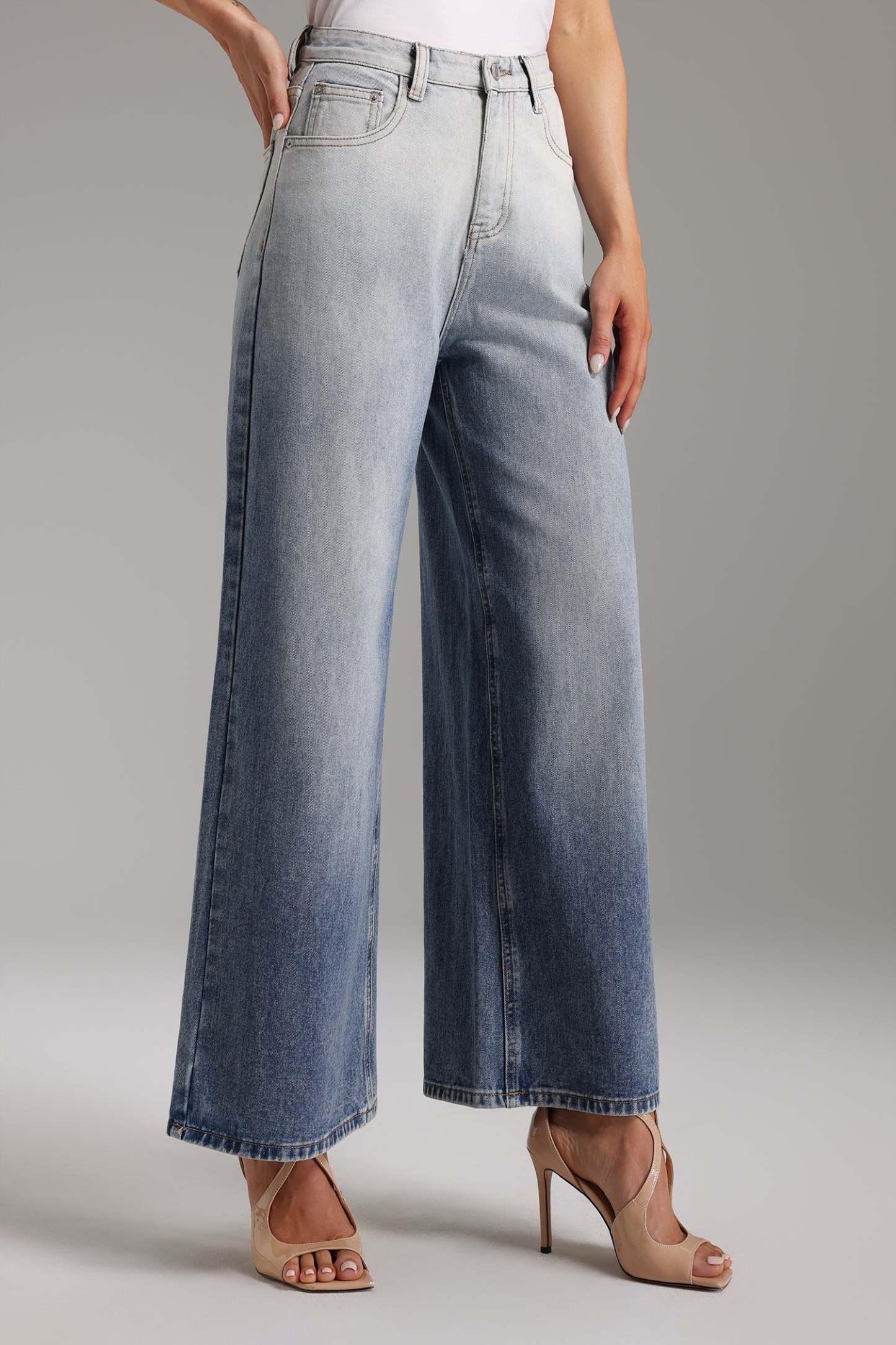 Pallas Gradyan Geniş Paça Kot Pantolon