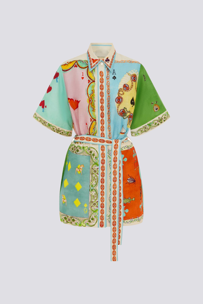 Prunelle Patchwork Baskılı Mini Elbise