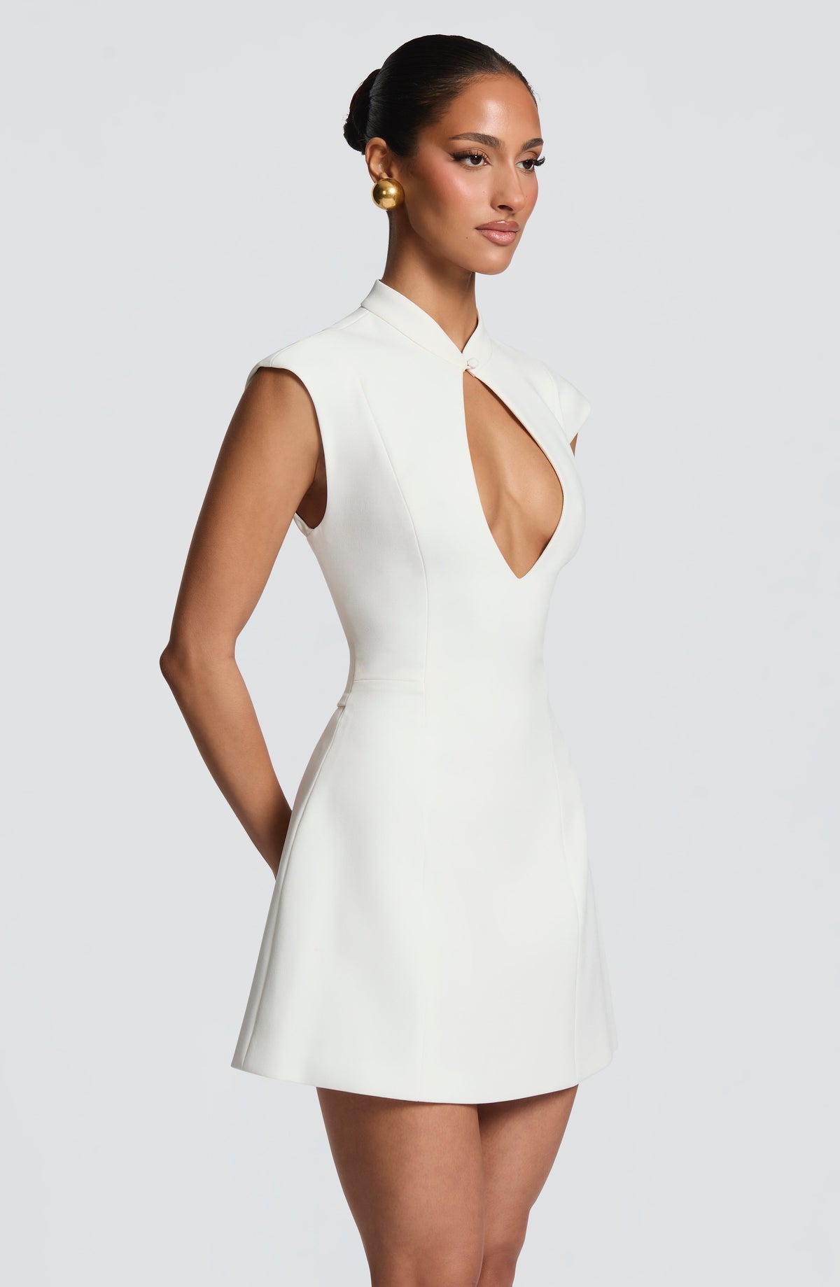 Sakura Mini Elbise - Beyaz