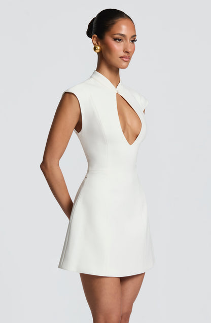 Sakura Mini Elbise - Beyaz