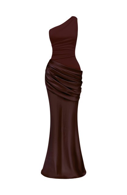 Luella Maxi Elbise - Mürdüm Kahve