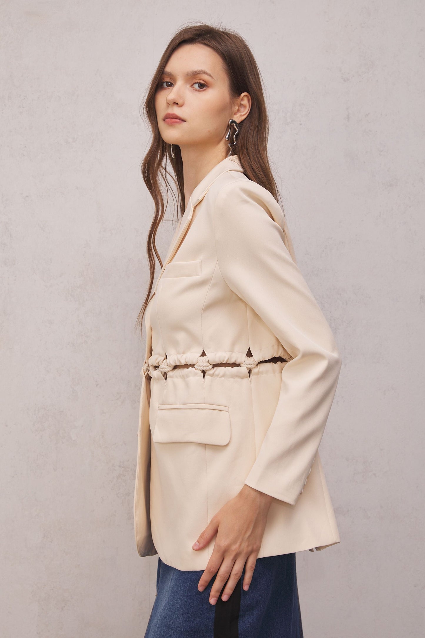 Salem Halat Detaylı Cutout Blazer