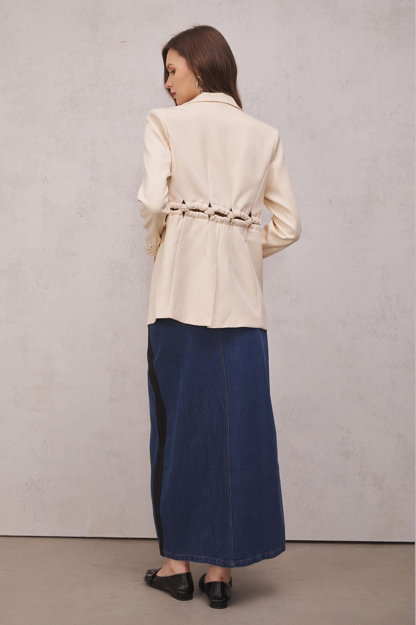 Salem Halat Detaylı Cutout Blazer