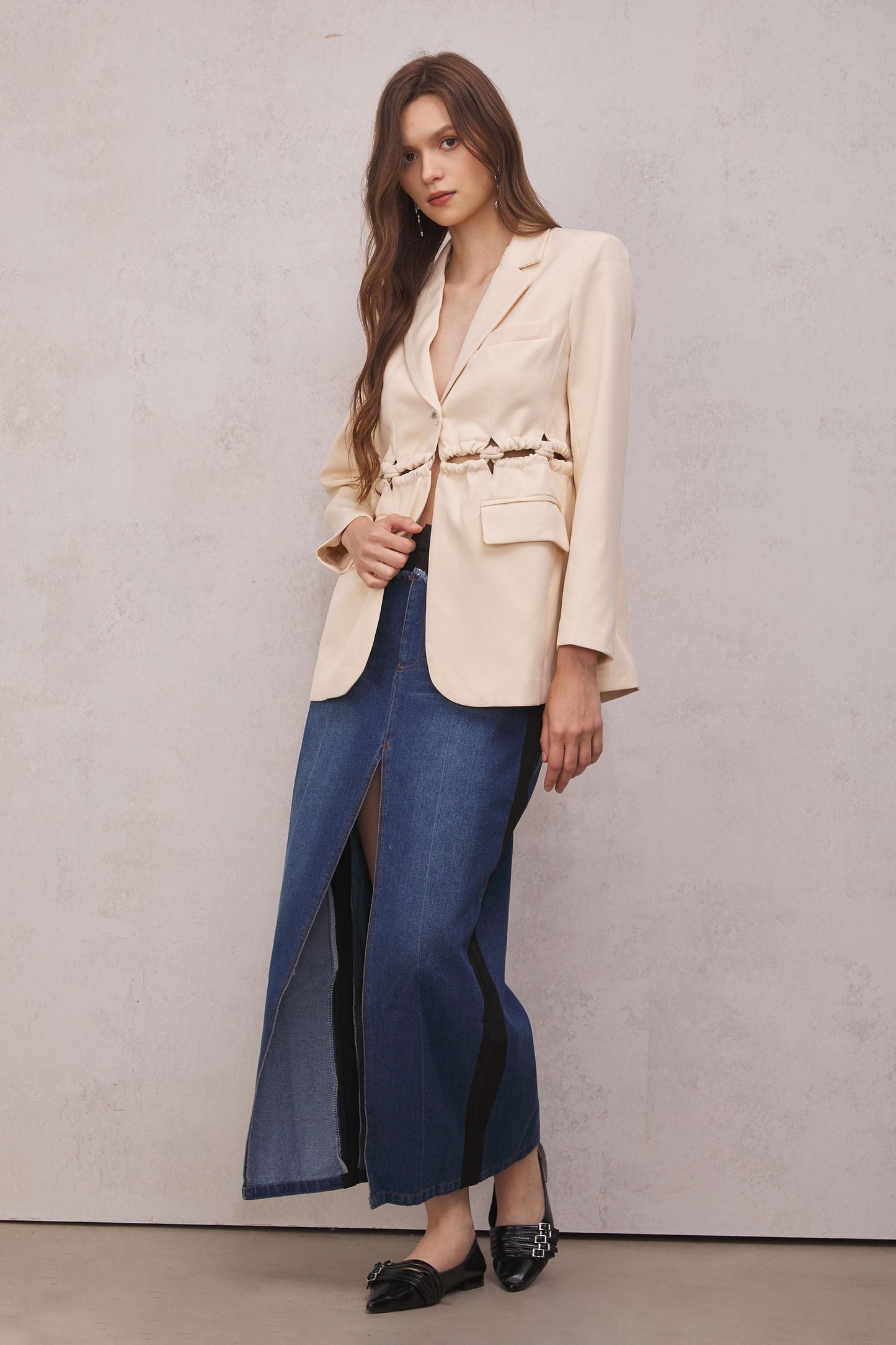 Salem Halat Detaylı Cutout Blazer
