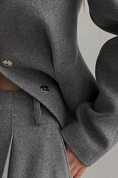 Georgia Yaka Blazer Midi Etek Takım