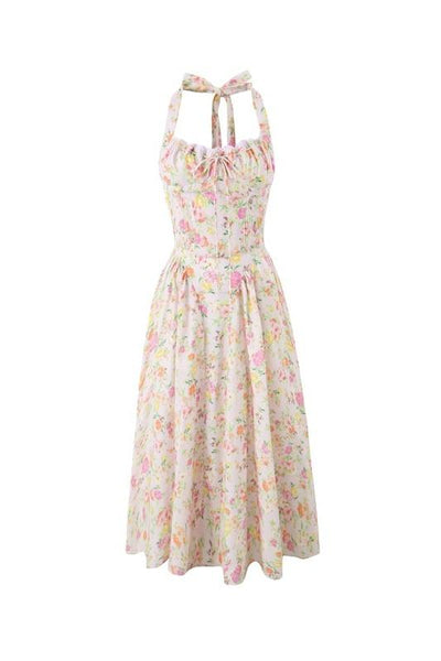 Abigail Halter Yaka Korse Midi Elbise