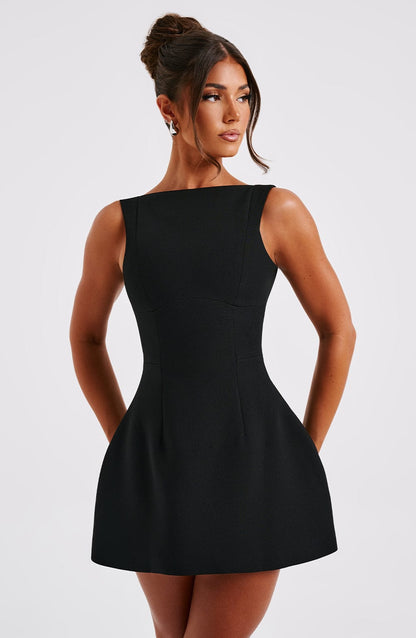 Alana Mini Elbise – Siyah