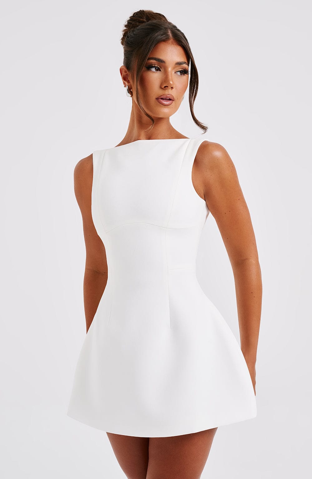 Alana Mini Elbise – Fildişi
