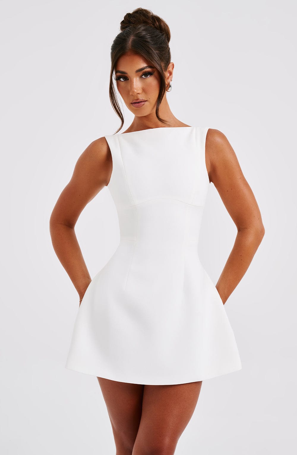 Alana Mini Elbise – Fildişi