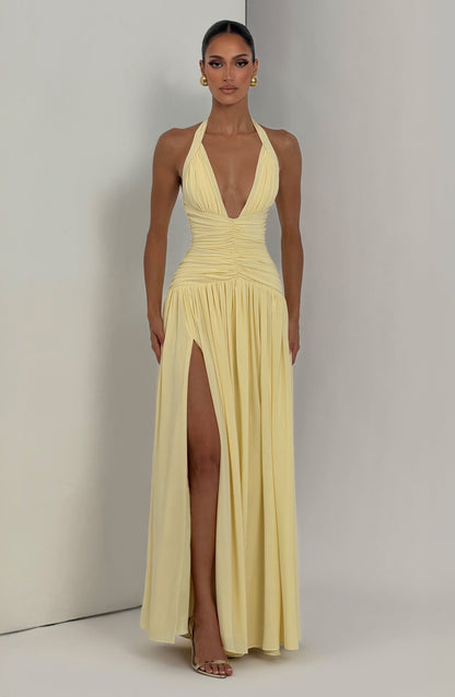 Riviera Maxi Elbise - Limon Sarısı