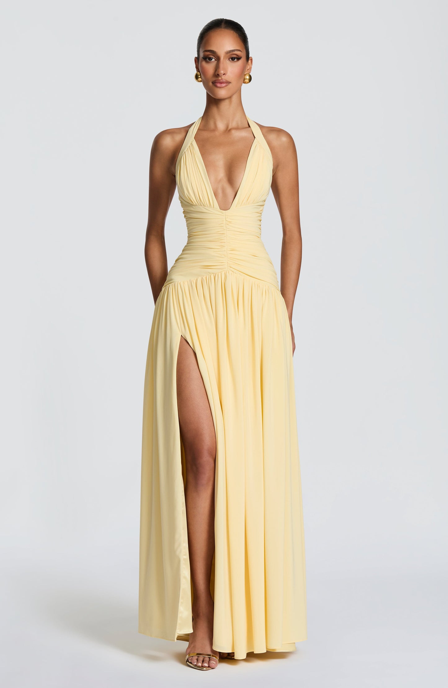 Riviera Maxi Elbise - Limon Sarısı