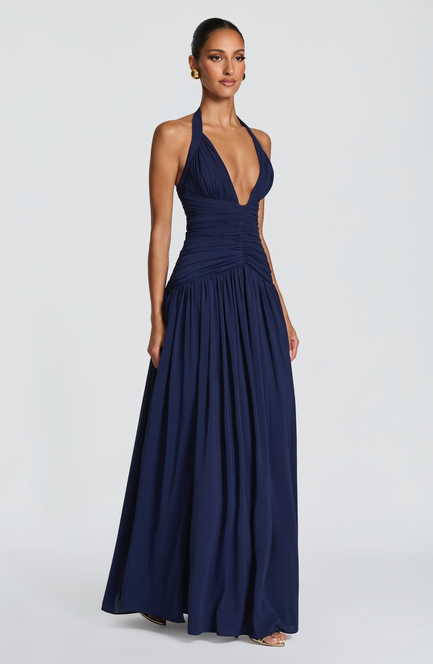 Riviera Maxi Elbise - Lacivert
