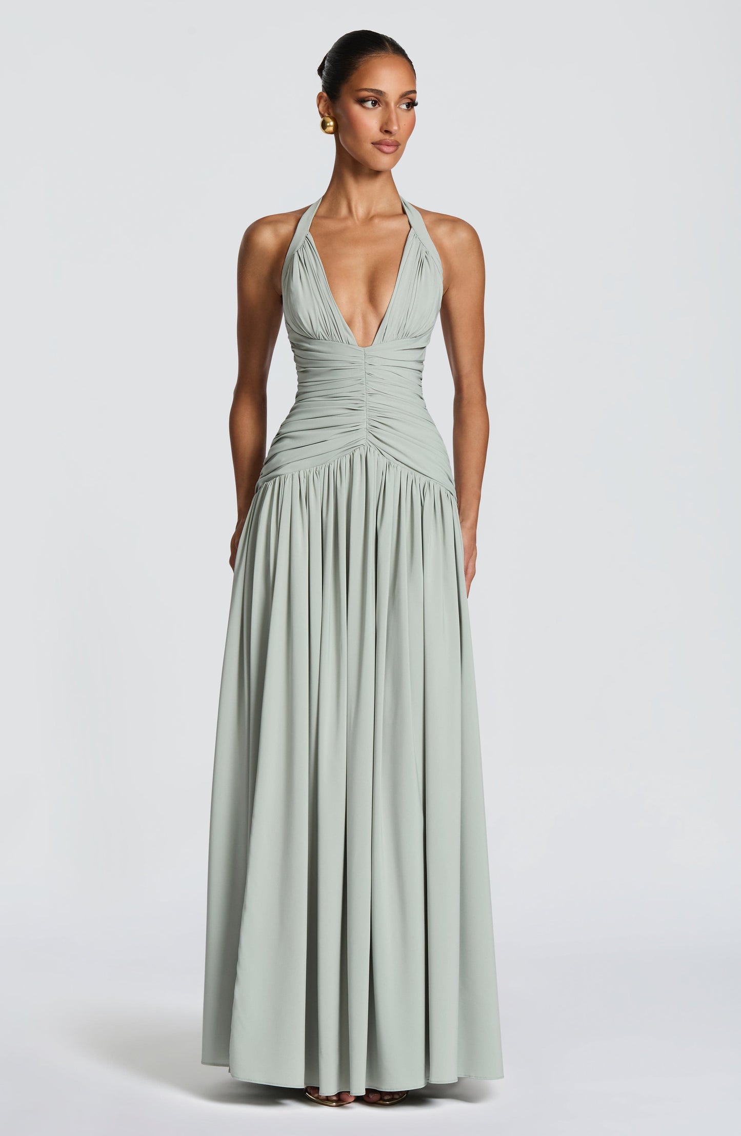 Riviera Maxi Elbise - Adaçayı Yeşili