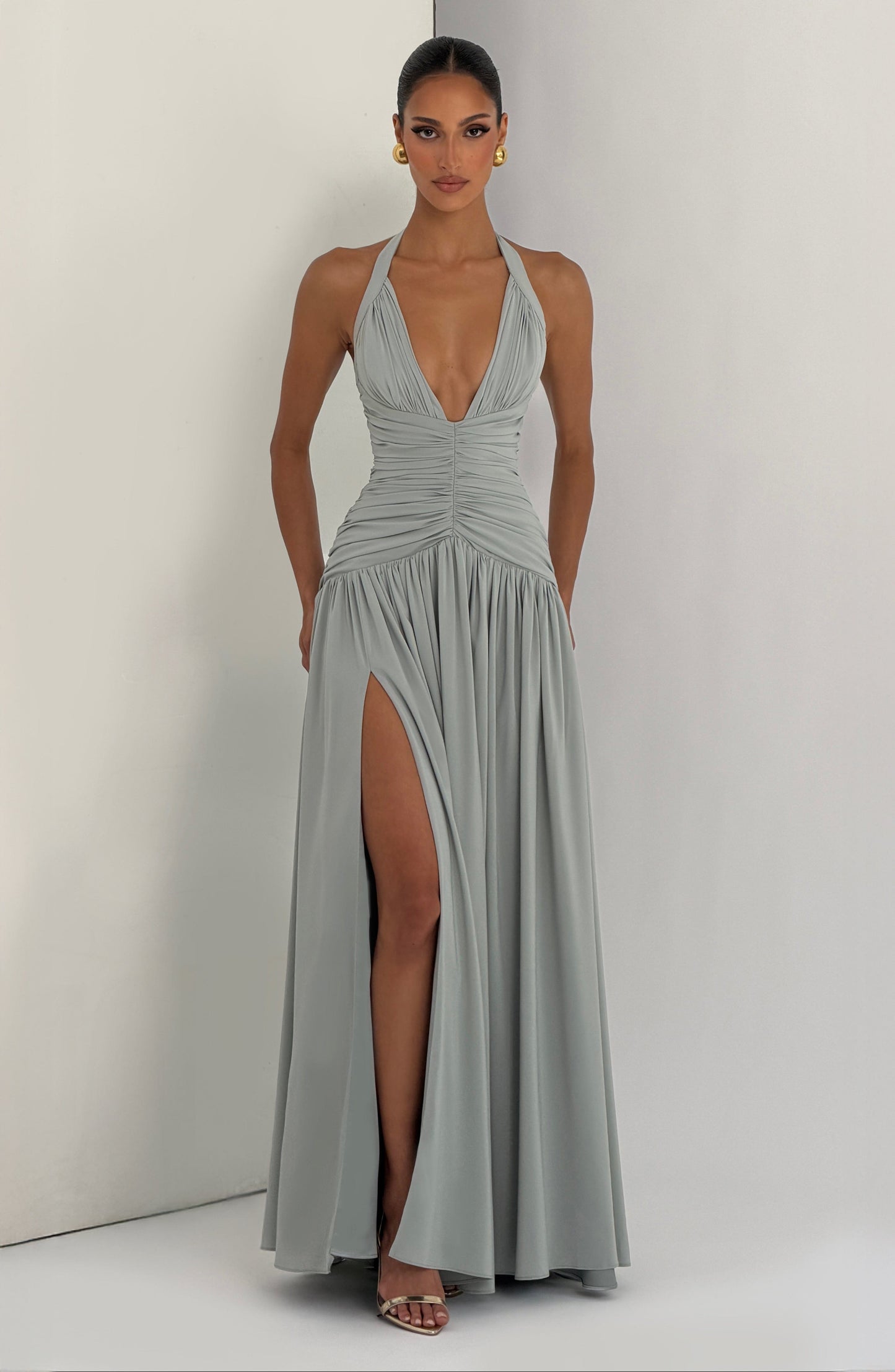 Riviera Maxi Elbise - Adaçayı Yeşili
