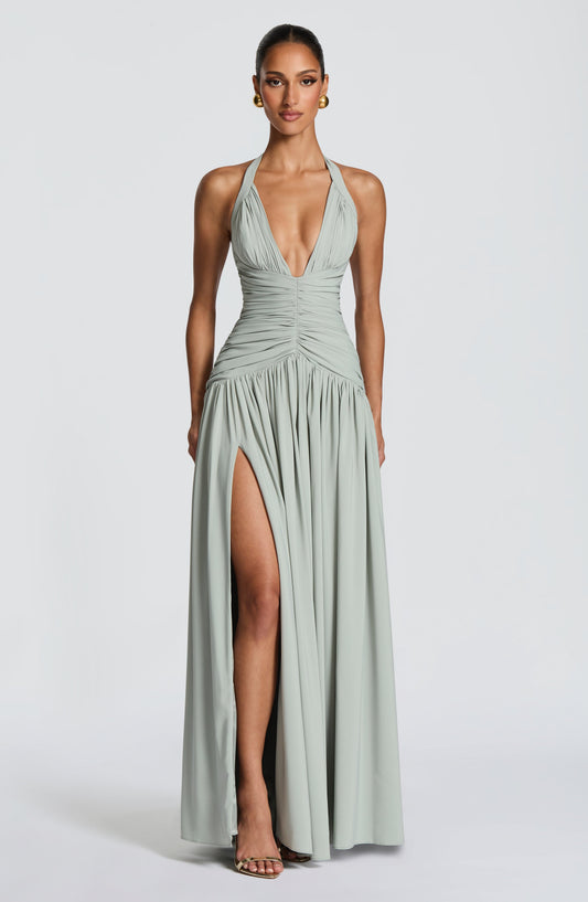 Riviera Maxi Elbise - Adaçayı Yeşili