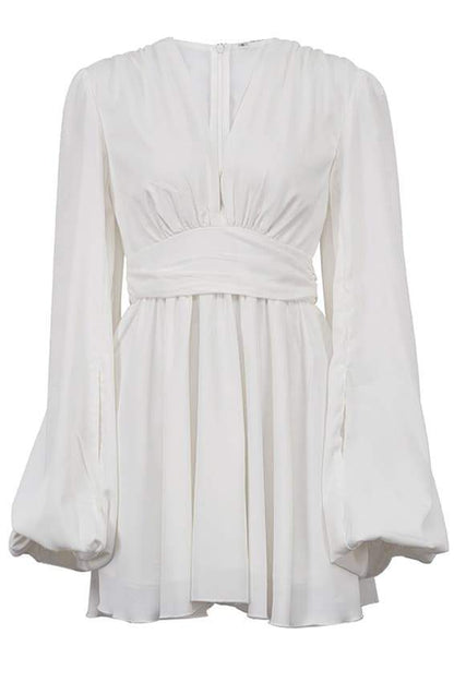 Derin V Yaka Mini Elbise