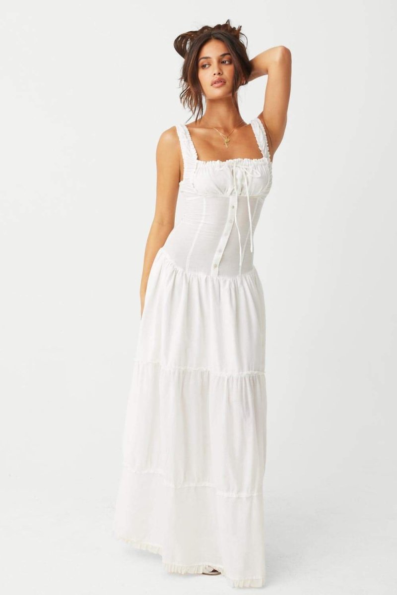Anastasia Ruffle Maxi Elbise