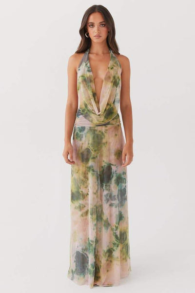 Antonia Halter Yaka Maxi Elbise