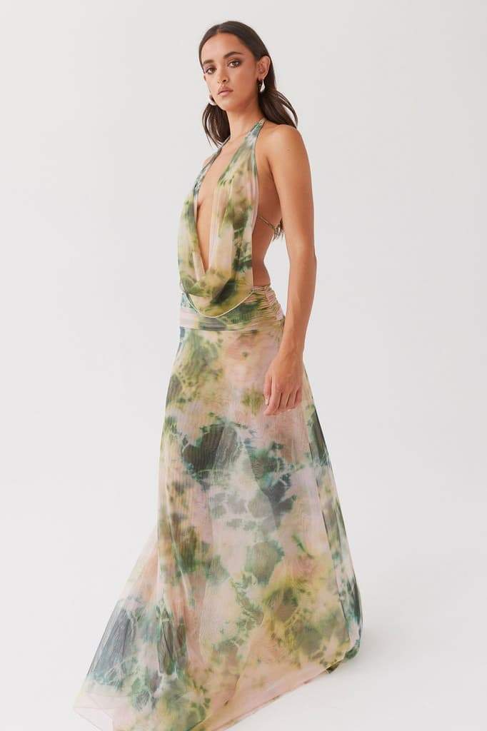 Antonia Halter Yaka Maxi Elbise