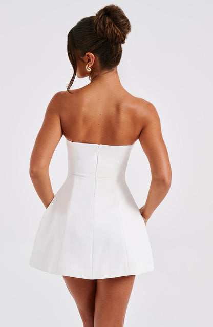 Asha Mini Elbise - Beyaz